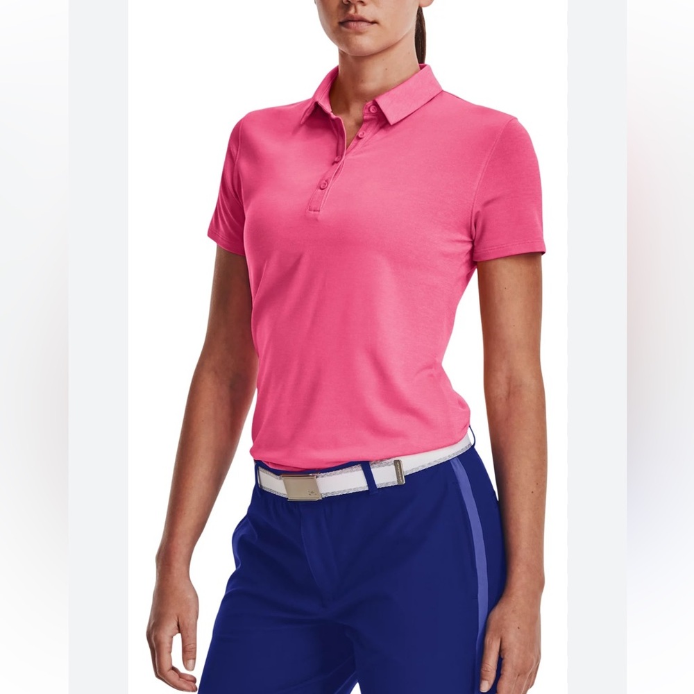 Under Armour Dark Hot Pink Women’s‎ Polo. Wolf Dancer Golf Club. Size S